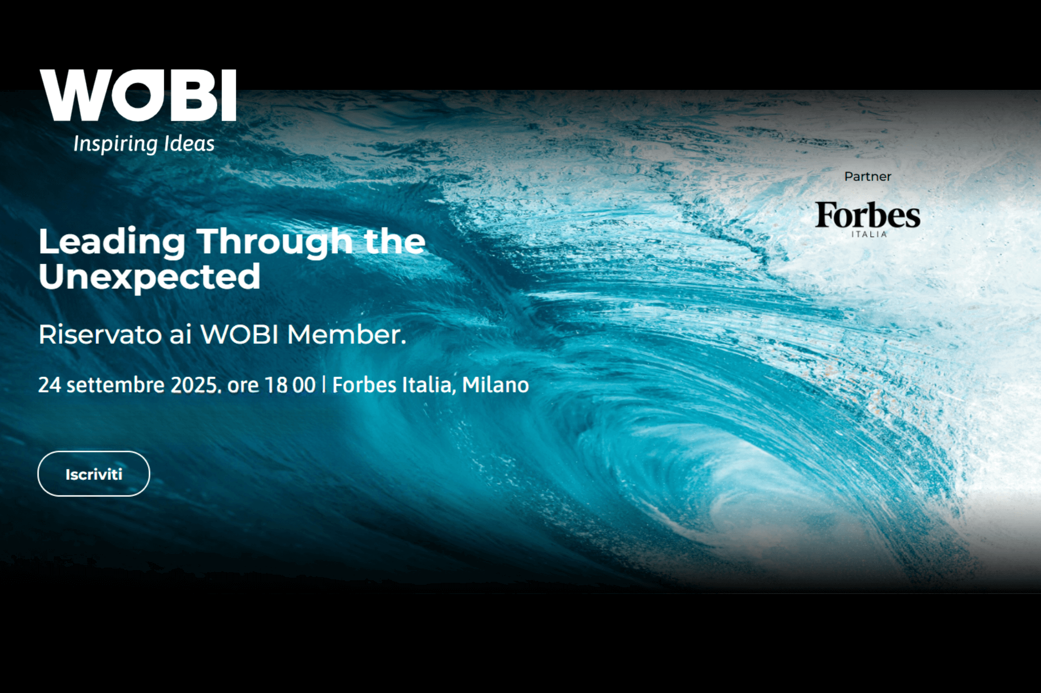 Sarò speaker dell’evento WOBI: Leading Through the Unexpected